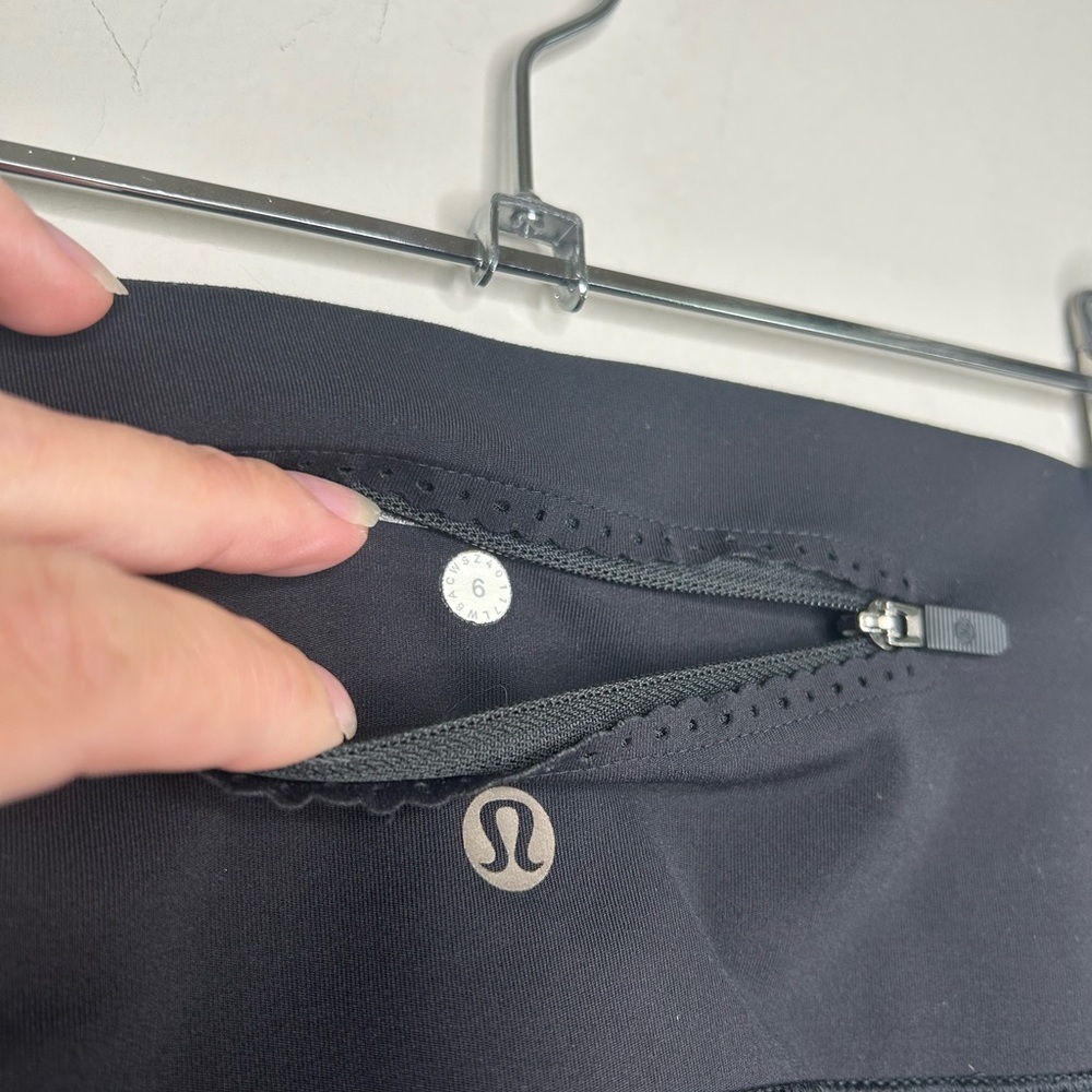 Lululemon Mind Over Miles Crop 17" Cropped Activewear Legging In Black Size 6 - Picture 6 of 10